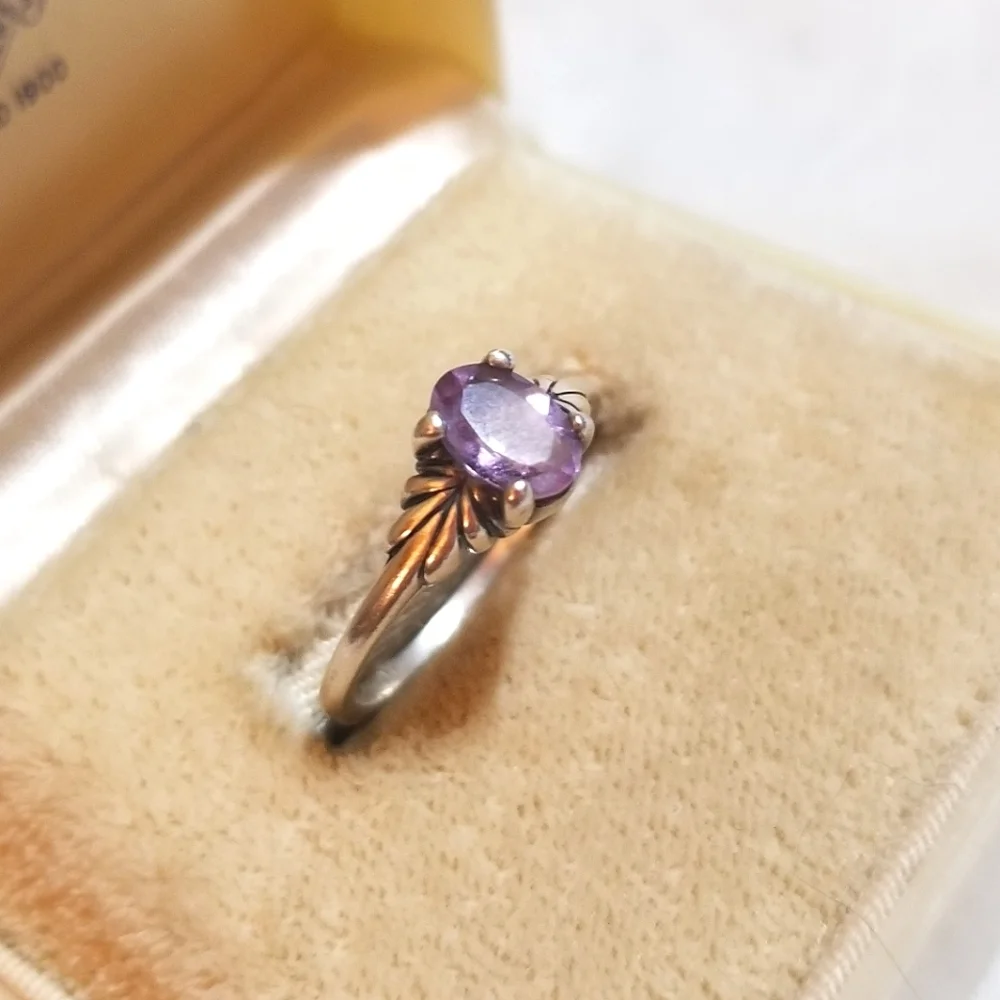 KABANA VTG Designer signed Amethyst Sterling Silver Ring - Picture 4 of 8